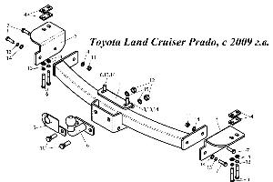 Фаркоп на Toyota Land Cruiser Prado 150/Lexus GX460, с 2009 г. в.  Город Уфа