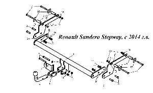 Фаркоп в Уфе Renault Sandero Stepway, с 2014 г.в.jpg